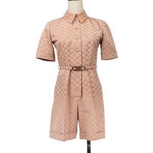 22AW Gucci GG Pattern Jumpsuit All-in-one 691496 Size 36 Pink Ladies Used